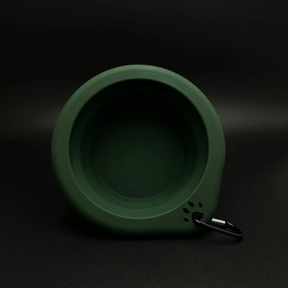 1/3PC Portable Collapsible Silicone Dog Cat Bowl Round Foldable Travel Food Water Bowl for Outdoor Feeding with Carabiner