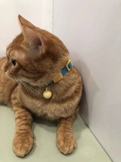 Reflective Cat Collar Adjustable Soft Pet Necklace Summer Fashion Accessory with Breakaway Clasp for Indoor Outdoor Cats