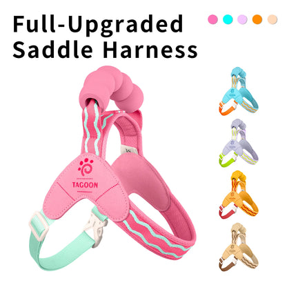 Bubblegum Bounce – Cushioned Reflective Dog Harness