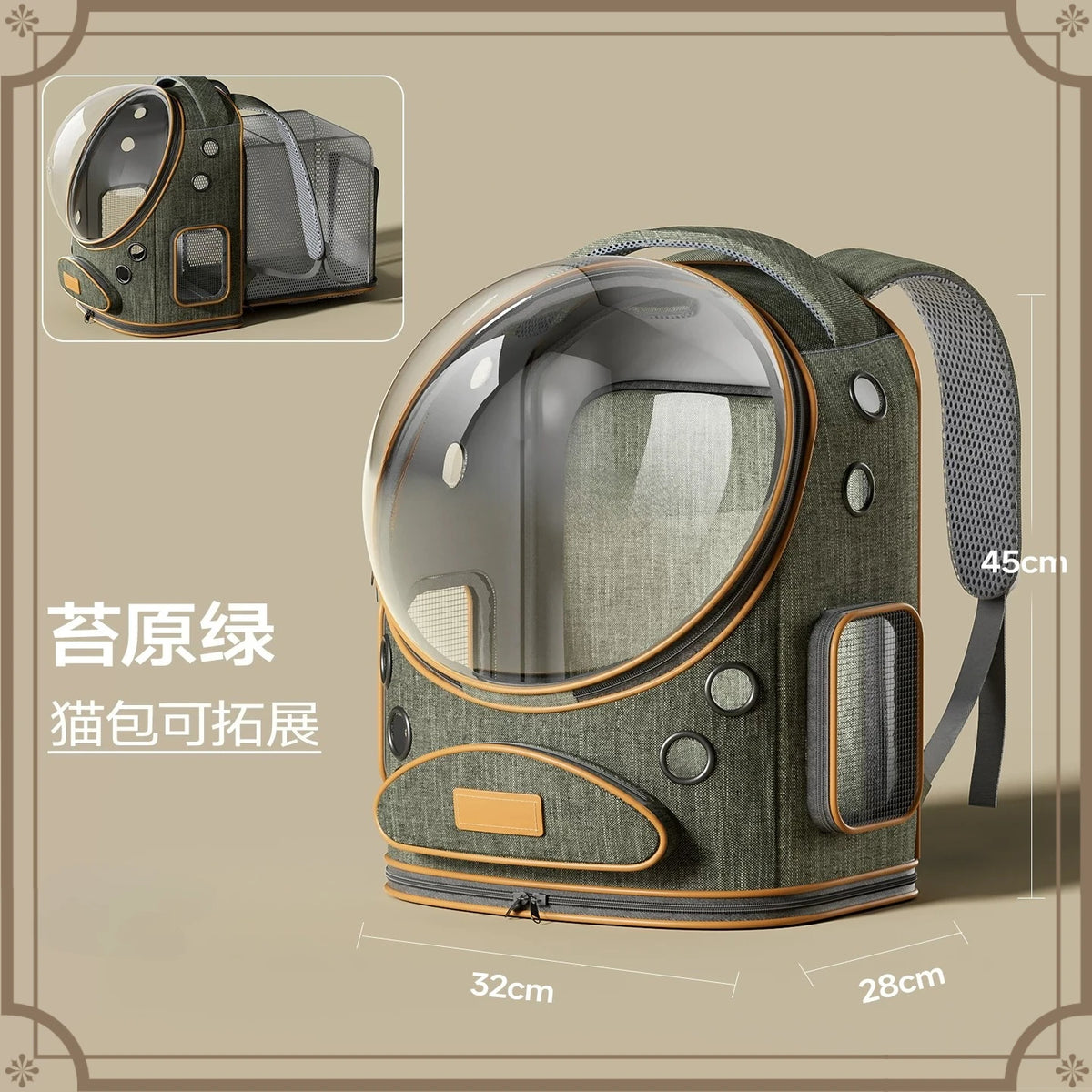 Pet trolley case cat bag going out portable dog going out box large capacity double shoulder pet space capsule cat backpack
