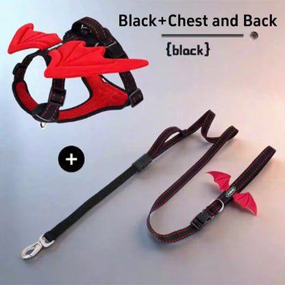 Wing & Wag Angel Wings Dog Harness - A breathable adjustable dog harness finished with playful 3D angel wings.