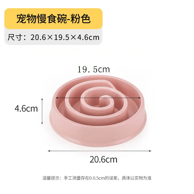 New Ceramic Cat Slow Food Bowl Anti‑choking Feeding Dish Small Dog Food Bowl Non‑slip Pet Supply Accessories For Puppy Kitten