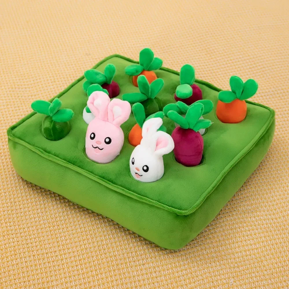 Carrot Snuffle Mat for Dogs Cats Puzzle Toy with Carrots for Small Medium Large Interactive Pet Stress Relief Dogs Chew Toys