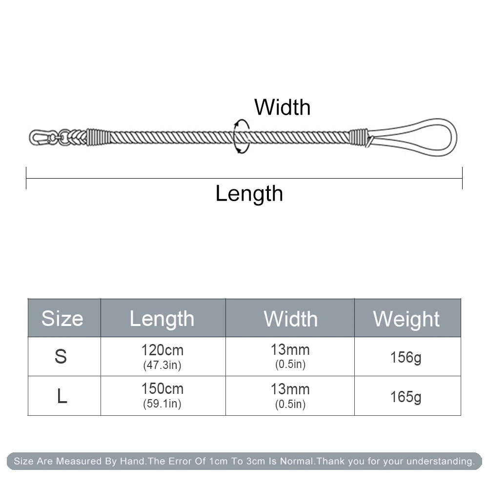 Hand-woven Cotton Rainbow Dog Leash, Medium and Large Dog Walking Leash Is Wear-resistant ,  for Outdoor Walking or Dog Training