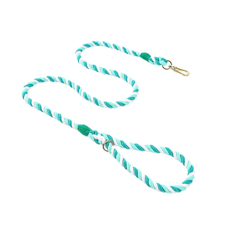 Hand-woven Cotton Rainbow Dog Leash, Medium and Large Dog Walking Leash Is Wear-resistant ,  for Outdoor Walking or Dog Training