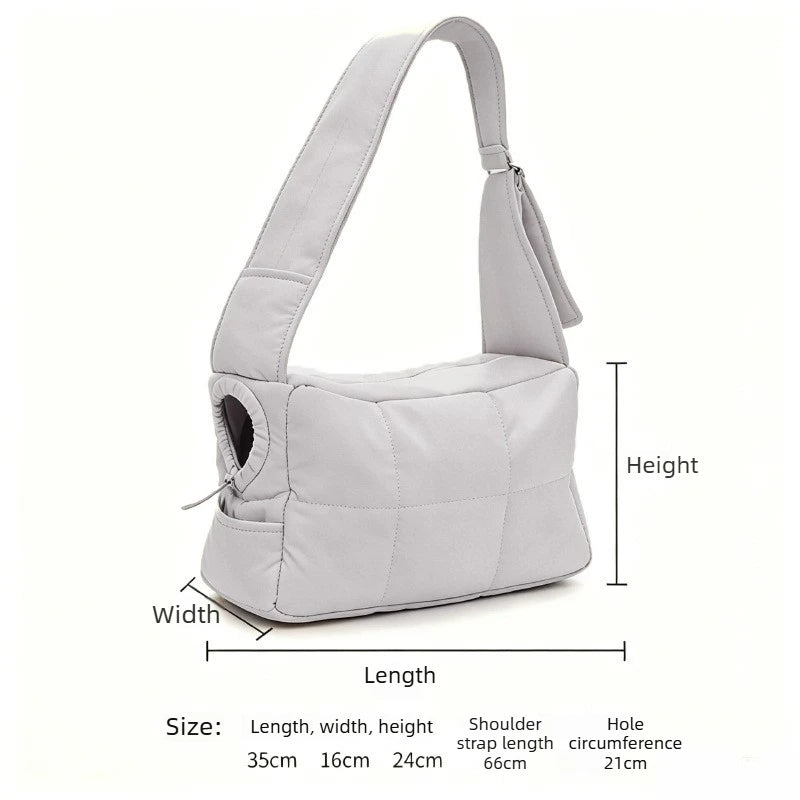 New Pet Portable Travel Bag Fluffy Padded Cloud Slings Shoulder Bag Large Side Hole Space Outdoor Carrier for Small Cat Dog