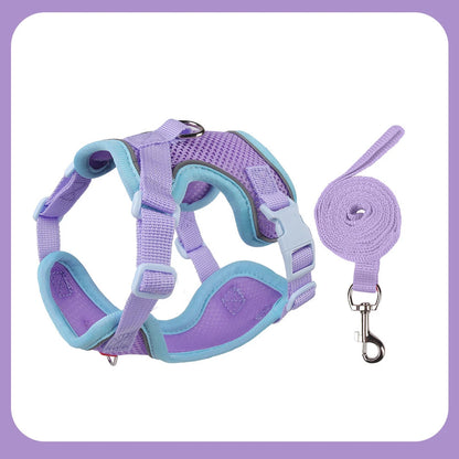 Purrfect Escape – Reflective Mesh Pet Harness & Leash Set