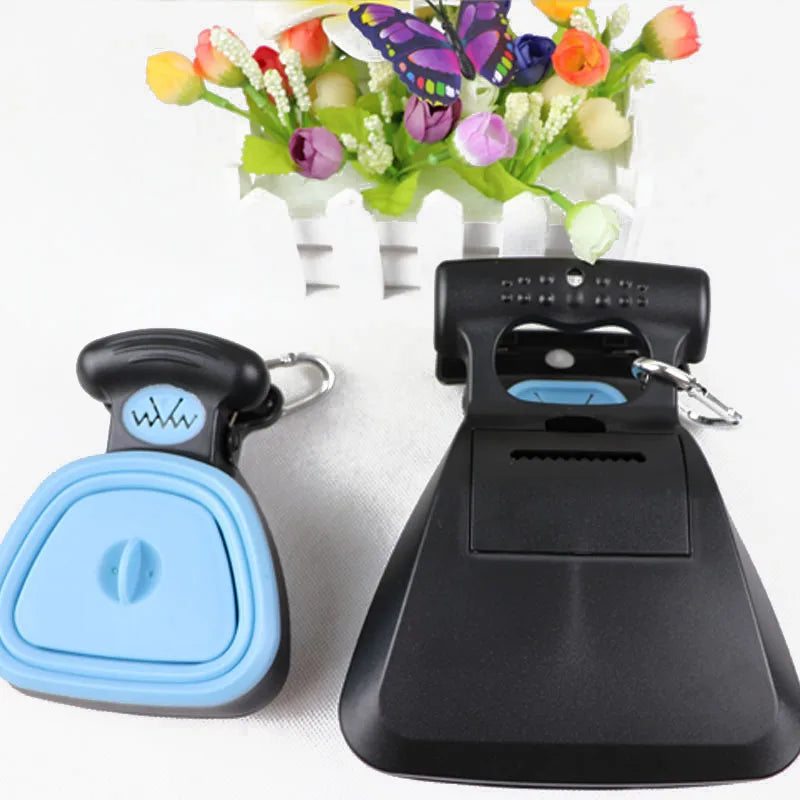Dog Pet Travel Foldable Pooper Scooper With 1 Roll Decomposable Bags Poop Scoop Clean Pick Up Excreta Cleaner