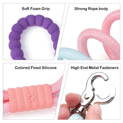 Dopamine Colorful No Pull Anti Explosion Impact Dog Leash Heavy Duty Shock Absorb Training Outdoor Walking Rope For Large Dogs
