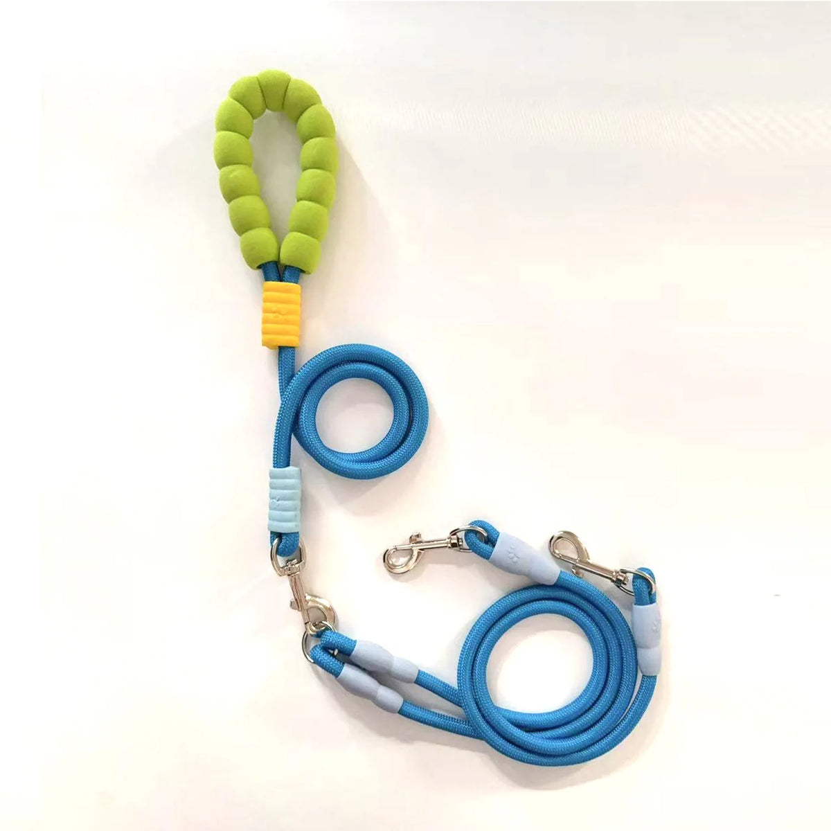 Double Dog Leash with Bungee - Dopamine Color Anti-Pull Dual Pet Lead for Two Dogs, Outdoor Pet Leash for Small Medium Dogs