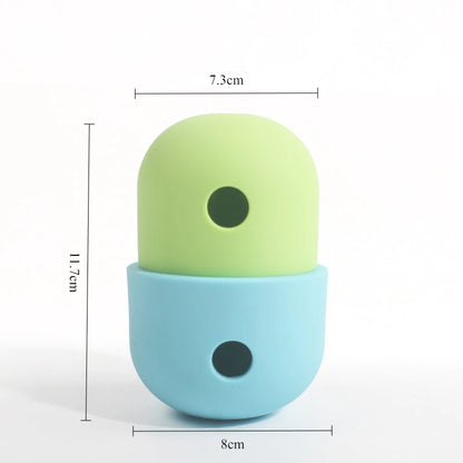 Silicone Dog Treat Dispensing Ball Chew Bowl Interactive Feeder Toy for Outdoor Puzzle Use Home Pet Puppy Small Large Bite