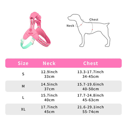 Bubblegum Bounce – Cushioned Reflective Dog Harness