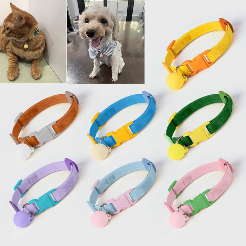 Reflective Cat Collar Adjustable Soft Pet Necklace Summer Fashion Accessory with Breakaway Clasp for Indoor Outdoor Cats