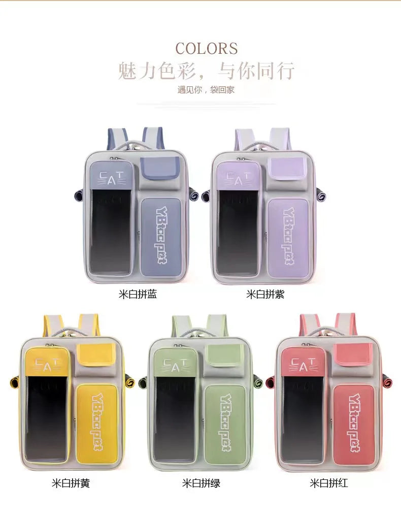 Bag Products Cat Carriers Storage Fashion Backpack Portable Cat Carriers Handbag PVC Home Katzenbeutel MH40MB
