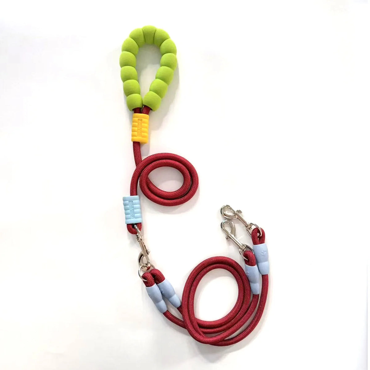 Double Dog Leash with Bungee - Dopamine Color Anti-Pull Dual Pet Lead for Two Dogs, Outdoor Pet Leash for Small Medium Dogs