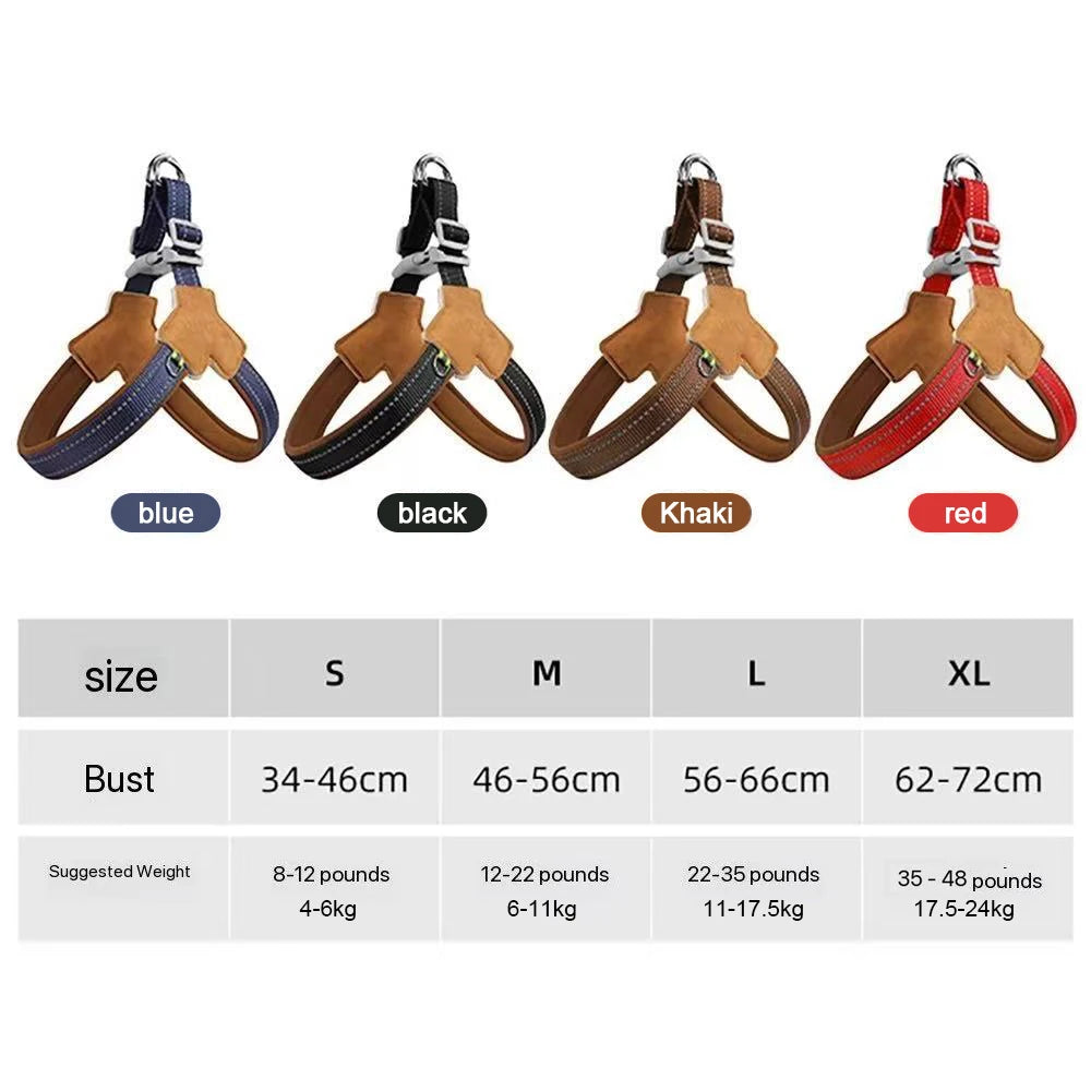 Y Shape Dog Harness Adjustable Reflective Pet Vest, Soft Padding Chest Support for Small Medium Large Dogs, Easy Walk Ou