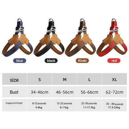Y Shape Dog Harness Adjustable Reflective Pet Vest, Soft Padding Chest Support for Small Medium Large Dogs, Easy Walk Ou