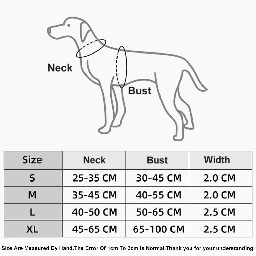 H-shaped Dog Harness,adjustable Explosion-proof Punching Dog Harness for Small Medium and Large Dogs for Training and Running