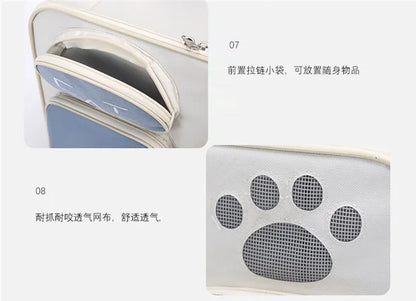 Cat bag out portable breathable lightweight large capacity pet supplies anti-stress space capsule double shoulder cat bag