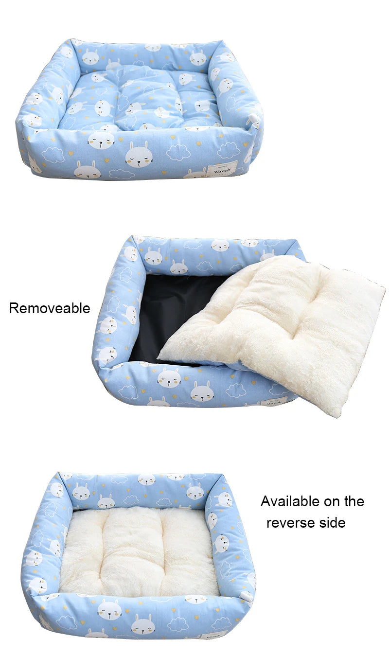 Cat Bed Pet Pad Grid Simple Design for Small Medium Dogs Sleeping Beds Cats Durable Mat Removable Mat Pet Supplies