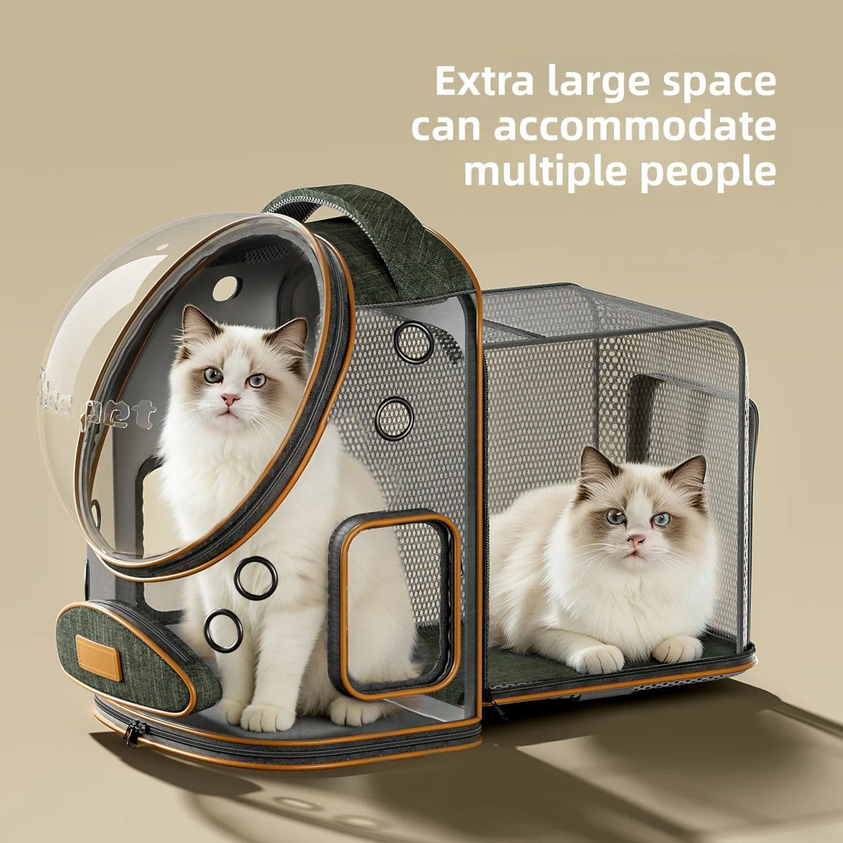Large Pet Trolley Suitcase for Cats Dogs, Space Capsule Backpack for Outdoor Travel, Pet Accessory