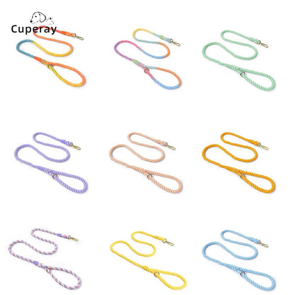 Hand-woven Cotton Rainbow Dog Leash, Medium and Large Dog Walking Leash Is Wear-resistant ,  for Outdoor Walking or Dog Training
