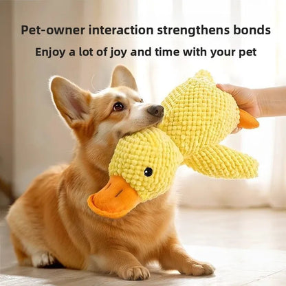 Calming Duck Toy for Dog,Soothing Plush Pet Toys with Sound Quack, Pet Interactive Companion, Chew-Resistant Chew Dogs Cat Toy