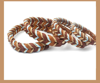 New Style Leather Leashes And Collars For You Dog Soft Nylon Braided Pet Shepherd Collar Medium Large Dogs Strong Pulling Set