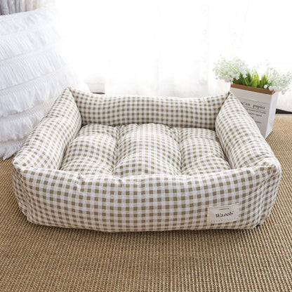 Cat Bed Pet Pad Grid Simple Design for Small Medium Dogs Sleeping Beds Cats Durable Mat Removable Mat Pet Supplies
