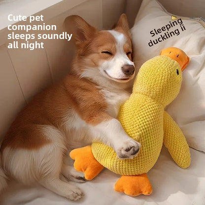 Calming Duck Toy for Dog,Soothing Plush Pet Toys with Sound Quack, Pet Interactive Companion, Chew-Resistant Chew Dogs Cat Toy