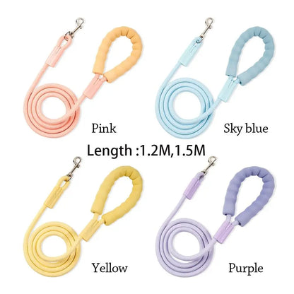 Universal Dopamine Dog Leashes with Cotton Handle Durable Dog Traction Rope Anti-Lost Nylon Pet Training Rope Outdoor