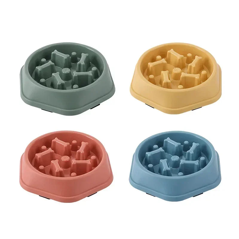 New Slow Feeder Dog Bowl Anti-choking Puppy Food Bowl Anti-slip Pet Slow Eating Dog Dishes Puzzle Feeders for Dogs Small Medium