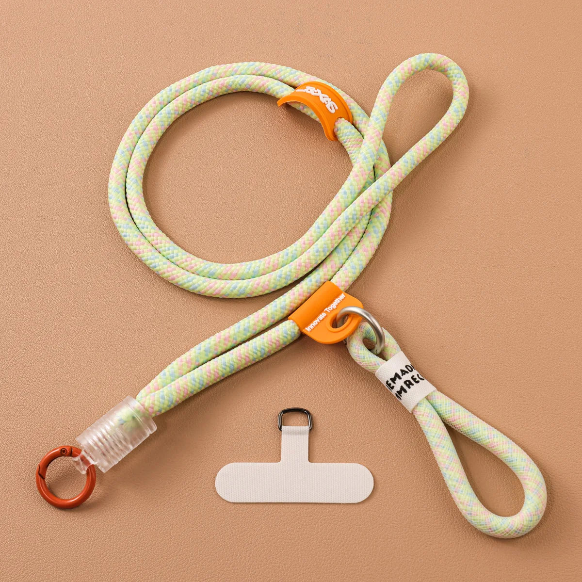 Colorful Braided Phone Crossbody Lanyard Universal Anti-lost Phone Strap with Tether Tab for All Smartphones Retro Fresh Style