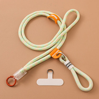 Colorful Braided Phone Crossbody Lanyard Universal Anti-lost Phone Strap with Tether Tab for All Smartphones Retro Fresh Style