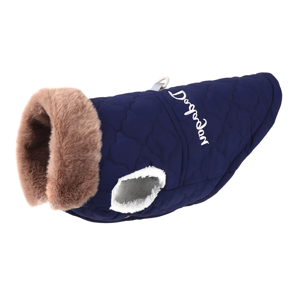 Winter Pet Jacket Clothes Super Warm Small Dogs Clothing With Fur Collar Cotton Pet Outfits French Bulldog Coat Vest Chihuahua