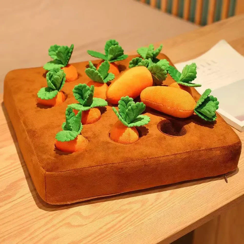 Carrot Snuffle Mat for Dogs Cats Puzzle Toy with Carrots for Small Medium Large Interactive Pet Stress Relief Dogs Chew Toys