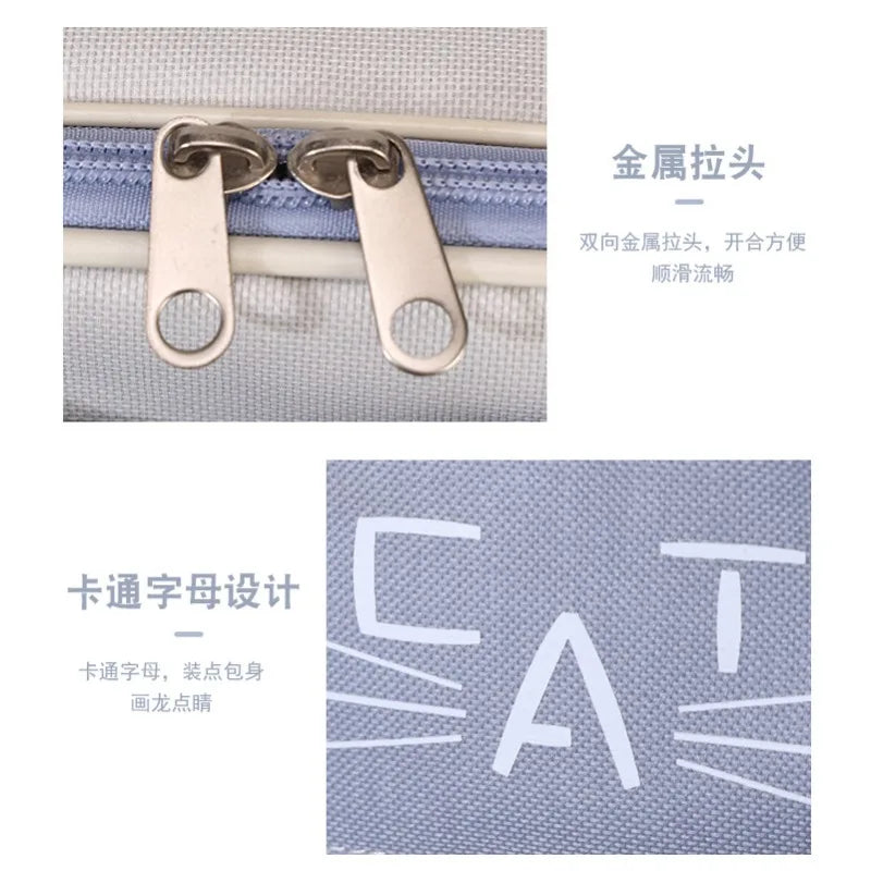 Cat bag, double shoulder, universal in all seasons, anti-stress portable breathable pet bag, portable when going out in summer
