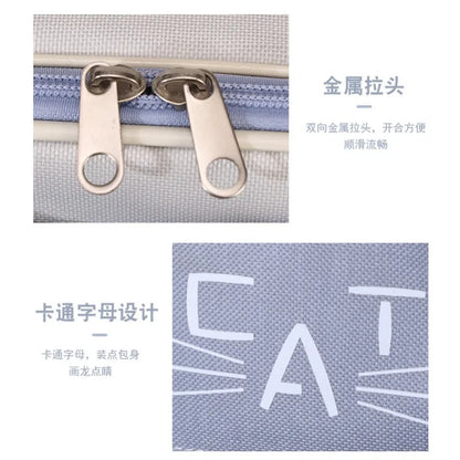 Cat bag, double shoulder, universal in all seasons, anti-stress portable breathable pet bag, portable when going out in summer