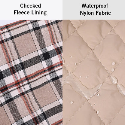 Reversible Dog Jacket Winter Dog Clothes Waterproof Checked Soft Quilted Coat for Small Large Dogs Warm Pet Vest French Bulldog