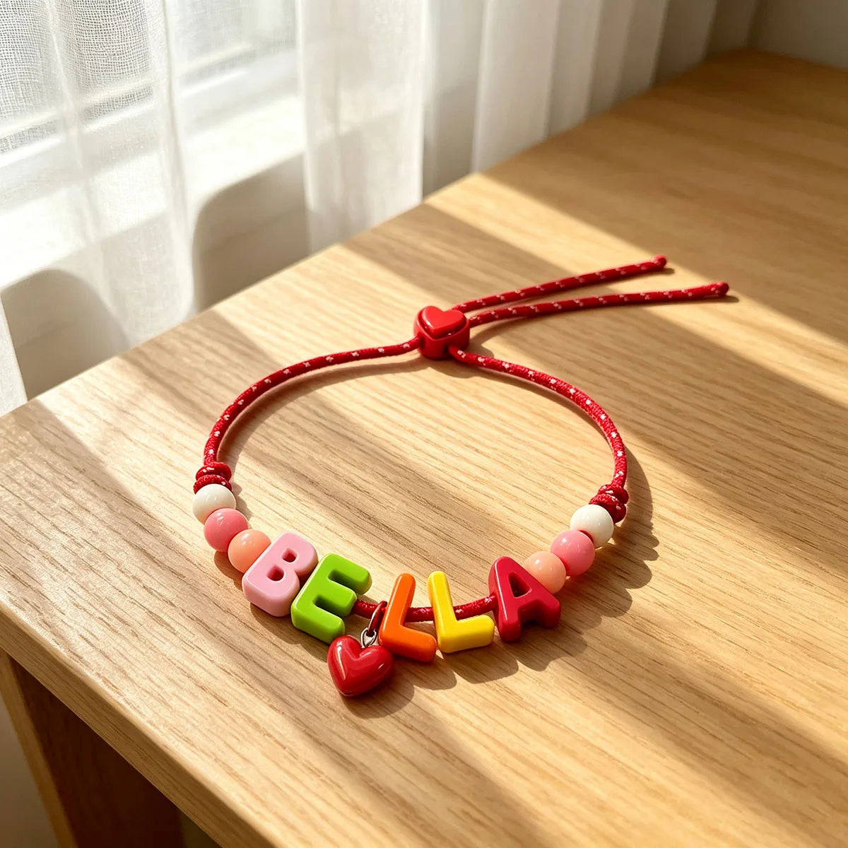 1pc Customized Acrylic Colorful Letter Pet Beaded Necklace Love Pendant Pet Jewelry Customizable Pet Name Souvenir Universal for