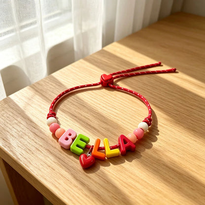 1pc Customized Acrylic Colorful Letter Pet Beaded Necklace Love Pendant Pet Jewelry Customizable Pet Name Souvenir Universal for