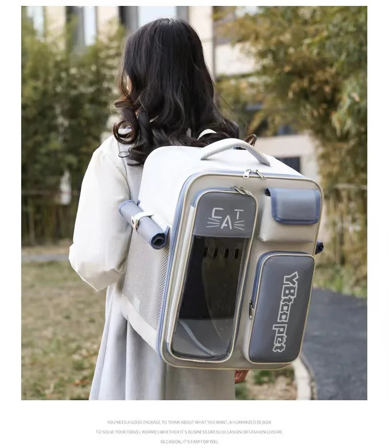Bag Products Cat Carriers Storage Fashion Backpack Portable Cat Carriers Handbag PVC Home Katzenbeutel MH40MB