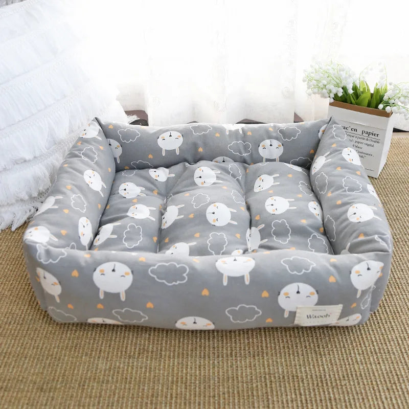 Cat Bed Pet Pad Grid Simple Design for Small Medium Dogs Sleeping Beds Cats Durable Mat Removable Mat Pet Supplies