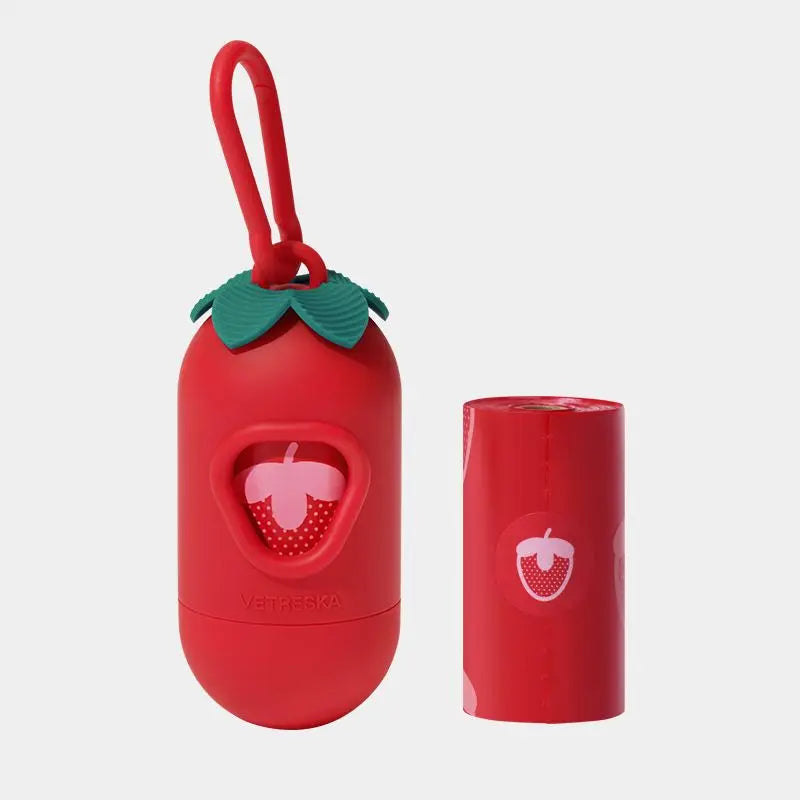 Flower Capsule Dog Poop Bag Dispenser Set Scented Portable Outdoor Walking Pet Waste Bag Holder For Dog Cat Litter Garbage Clean