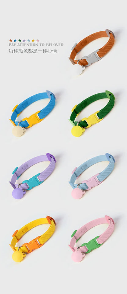 Reflective Cat Collar Adjustable Soft Pet Necklace Summer Fashion Accessory with Breakaway Clasp for Indoor Outdoor Cats