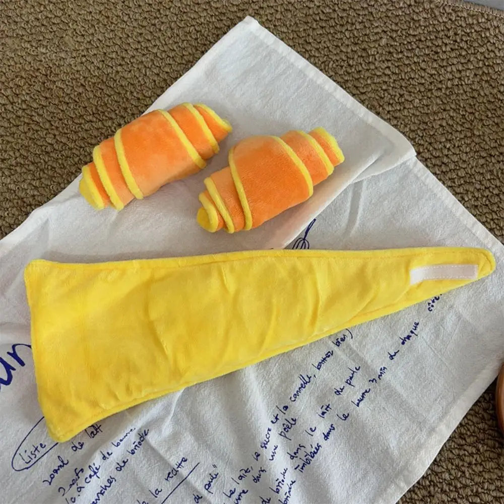 Soft Croissant Dog Toy Dog Training Bite Resistant Dog Treat Dispenser Mental Stimulation Puppy Puzzle Toy Feeding Activity