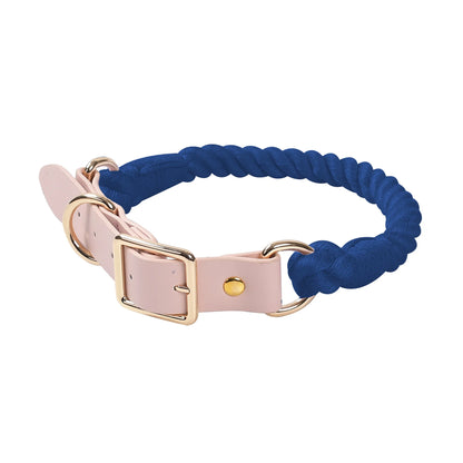 Wholesale Handmade Woven Colorful Pet Dog Leash Set Leather Dog Collar Supplies Cross-Border