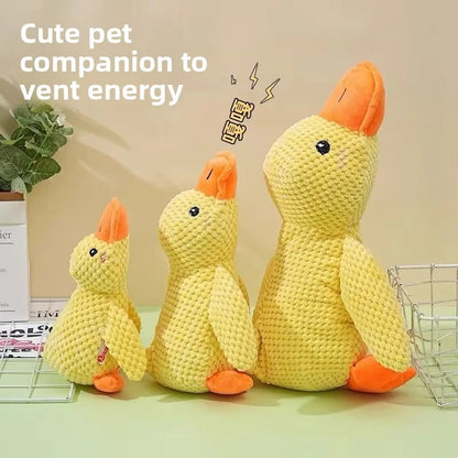 Calming Duck Toy for Dog,Soothing Plush Pet Toys with Sound Quack, Pet Interactive Companion, Chew-Resistant Chew Dogs Cat Toy