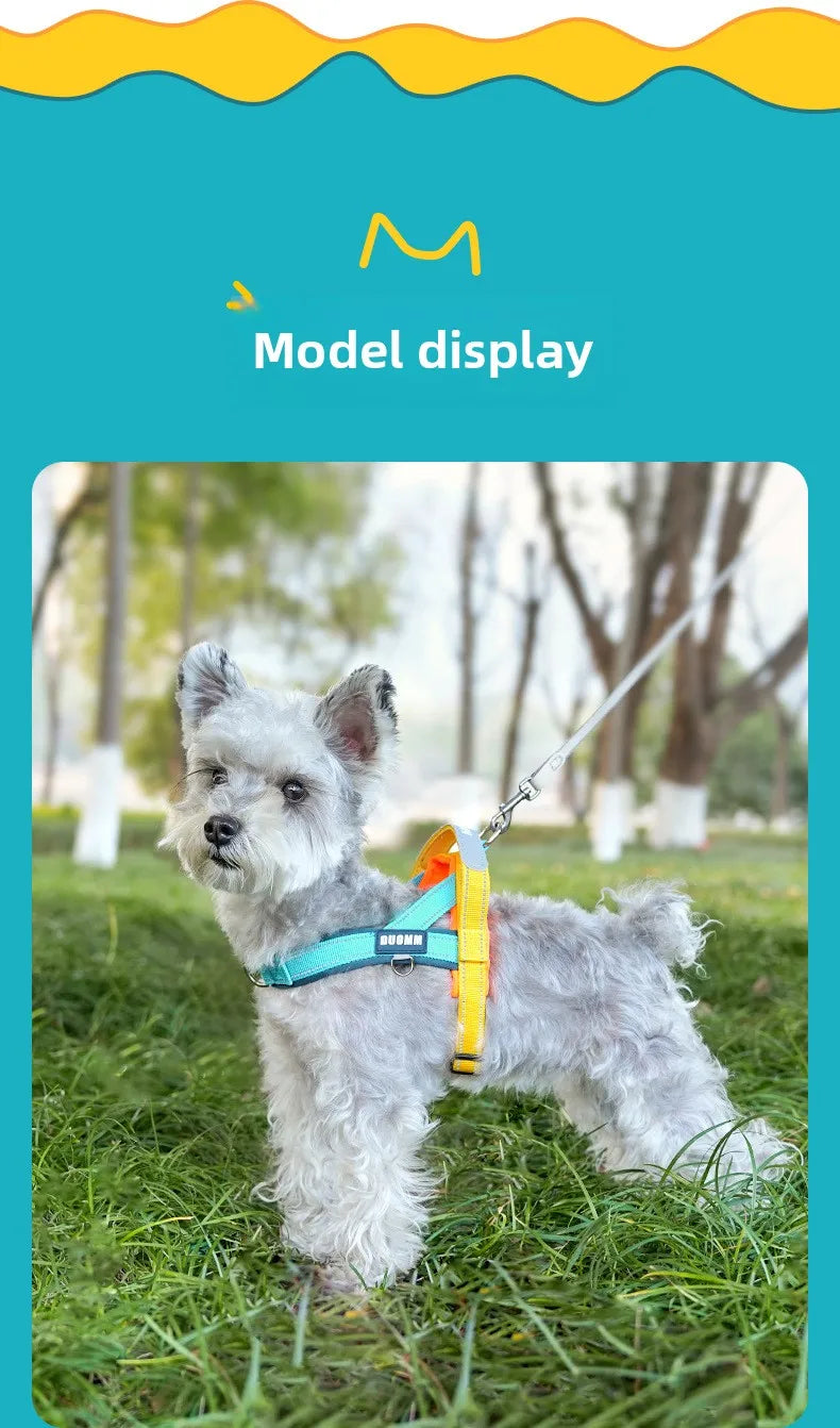 Explosion-Proof Pet Saddle Harness Dog Leash for Shiba Inu Bichon Frize Puppy Outdoor Pet Supplies Dog Collar Cat Collar