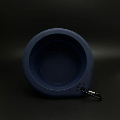 1/3PC Portable Collapsible Silicone Dog Cat Bowl Round Foldable Travel Food Water Bowl for Outdoor Feeding with Carabiner